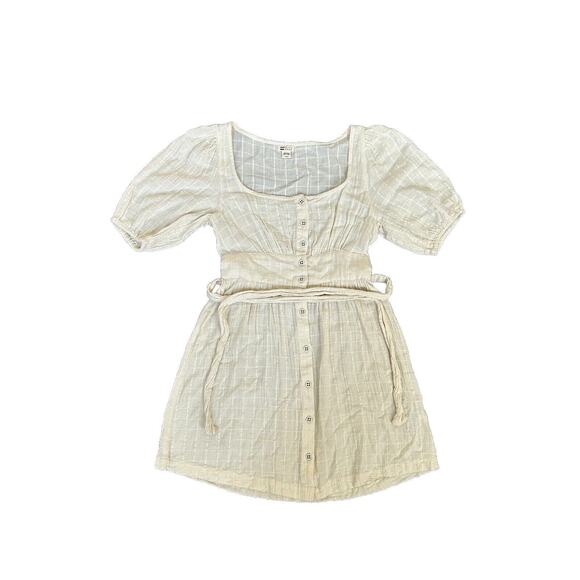 Billabong Women’s Cream Sundown Dress Button‎ Down Baby Doll Dress Size S - Picture 5 of 10